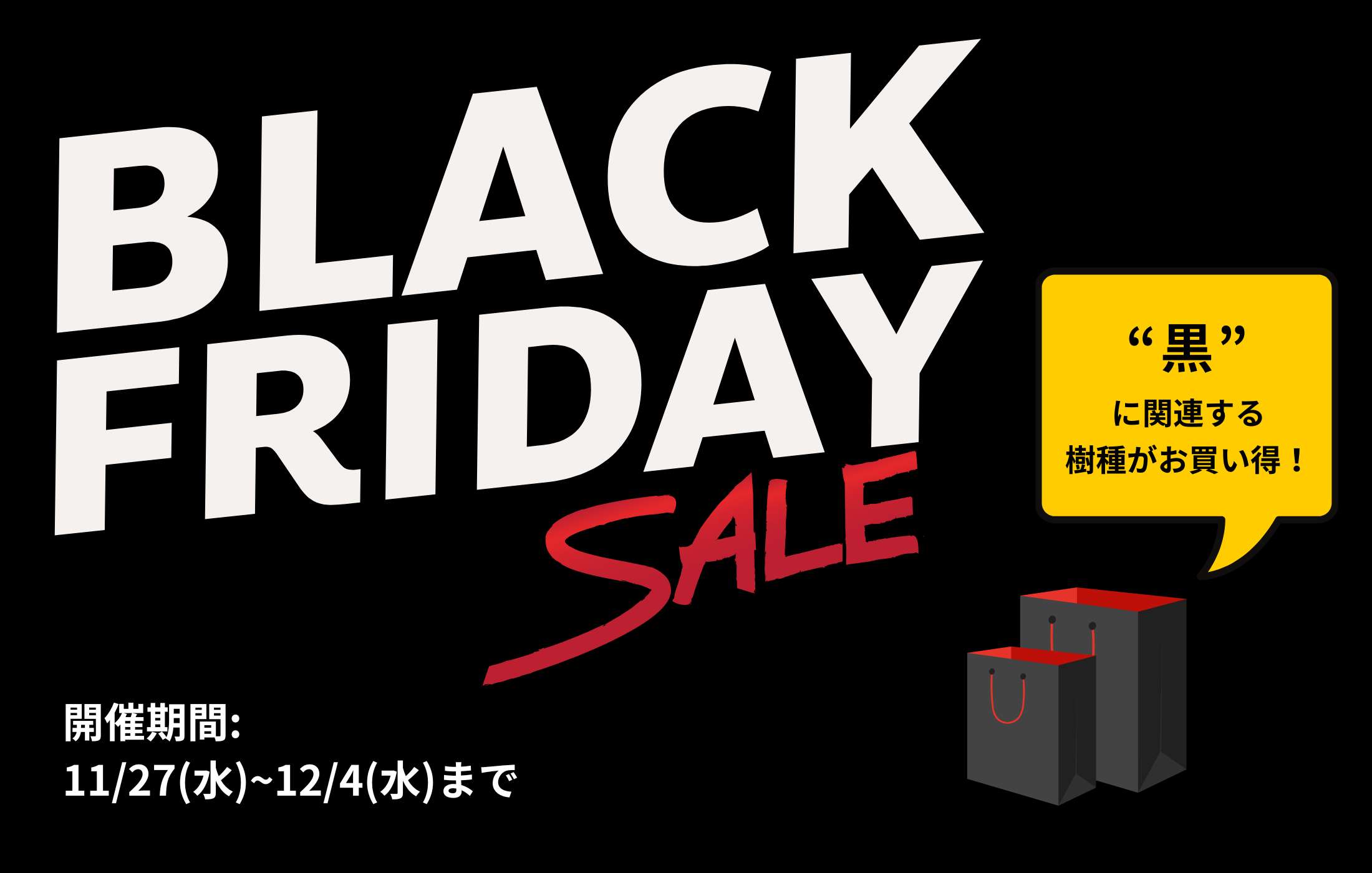 11/27よりブラックフライデー開催！